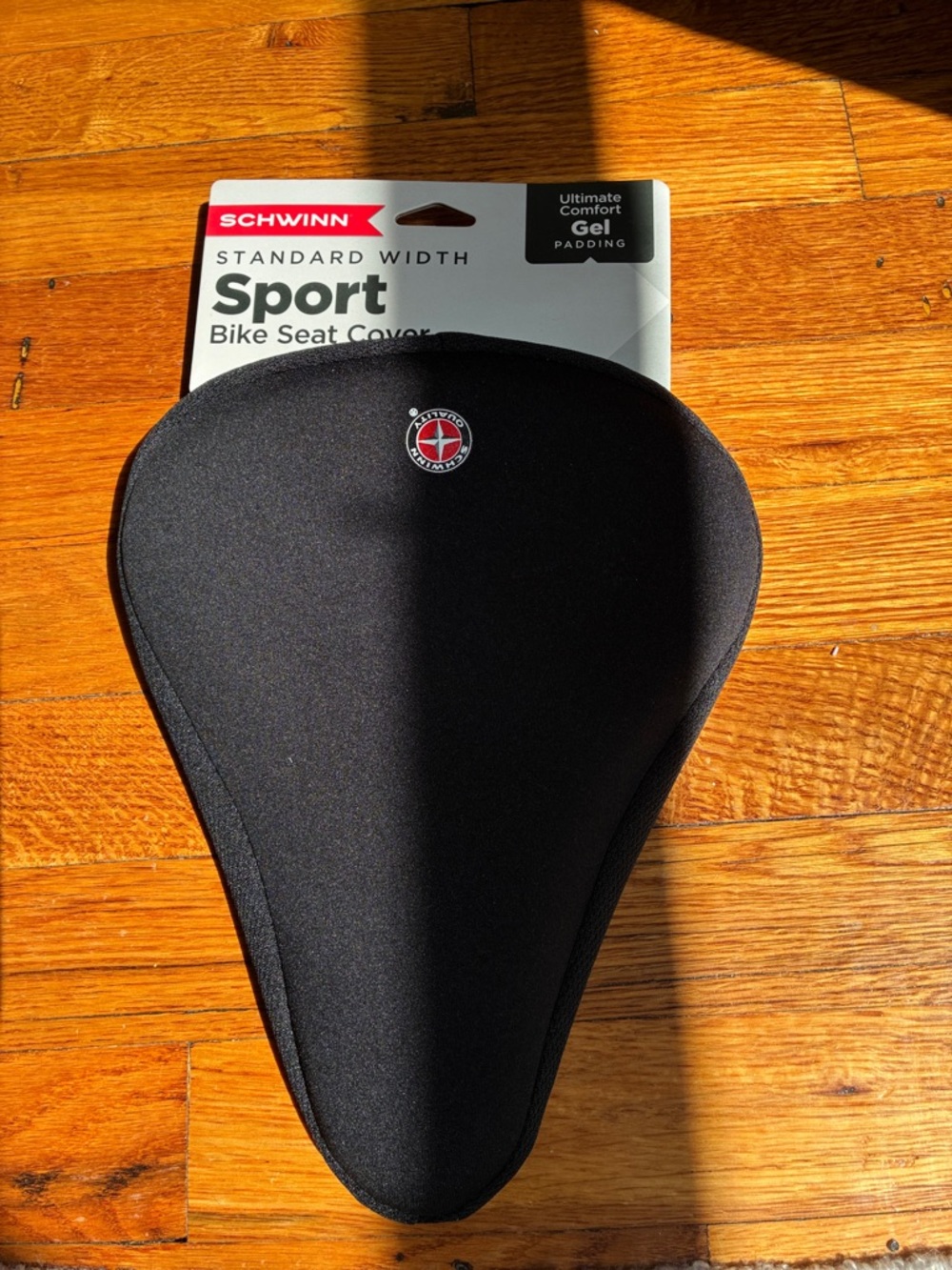 Schwinn Black Sport Gel Bike Seat Cover with Red Logo
